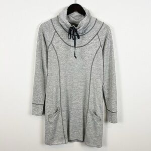 Kuhl Lea Dress in Grey Women's Size Small Cowl Neck Long Sleeve
